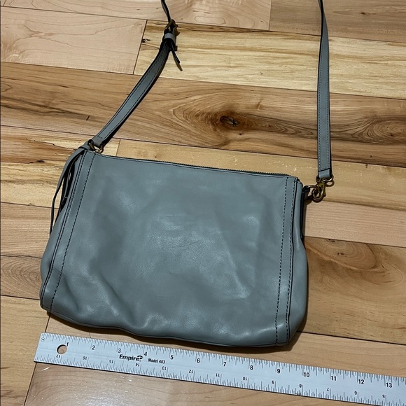 Fossil Gray Leather Crossbody Bag - Picture 4 of 14